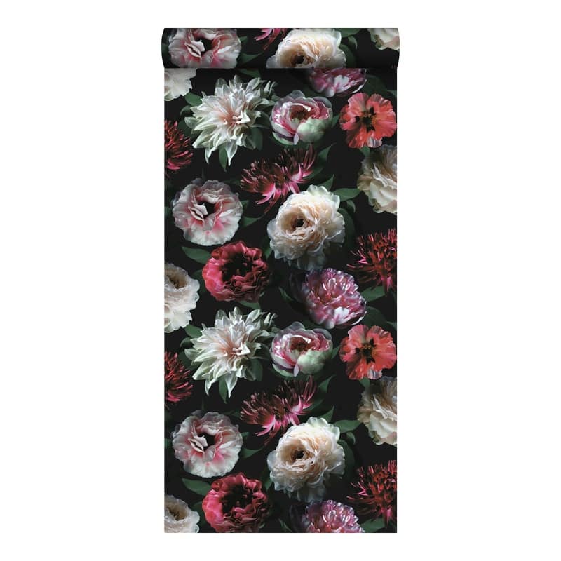 ESTA Home Contessa Ruby Flowers Wallpaper - 20.9 x 396 x 0.025