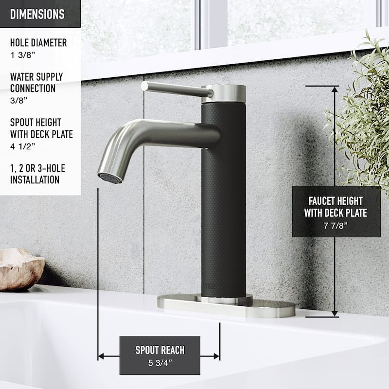 VIGO Madison 8" H Single Handle Single Hole Bathroom Faucet