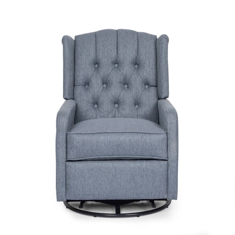 360° Rotation Lounge Chair with Classic Style for Living Room or Bedroom, Lever-Control Recliner for Reading & Relaxation