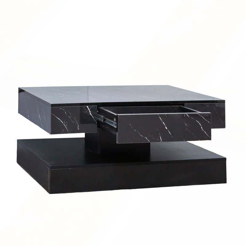 16.93IN High LED Coffee Table with Storage