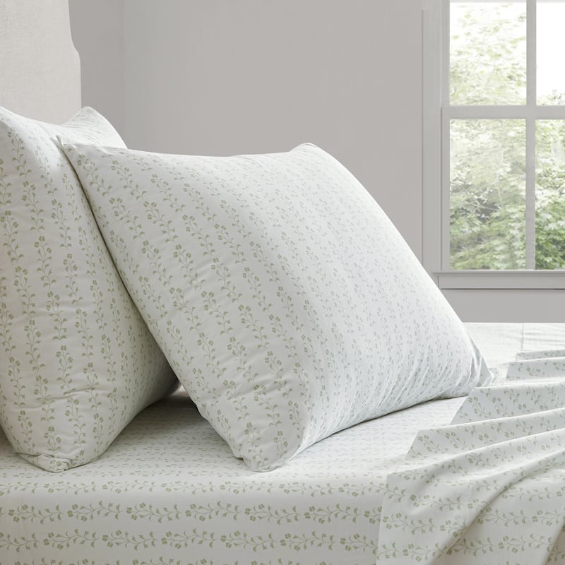 Martha Stewart Printed Cotton Percale Sheet Set