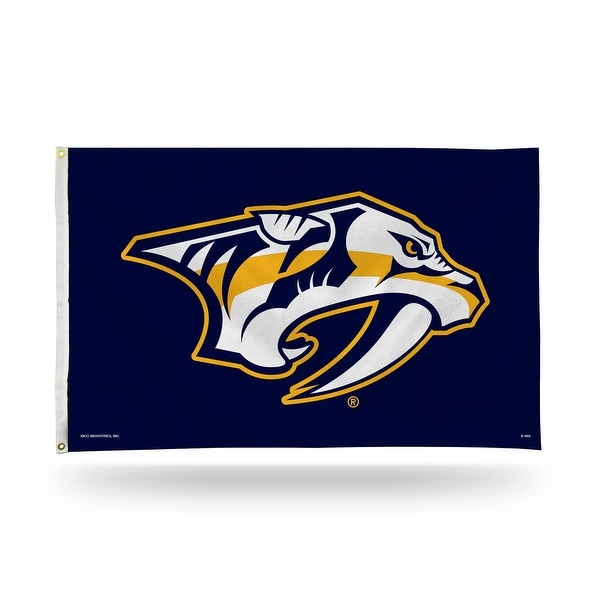 3' x 5' Blue and White NHL Nashville Predators Rectangular Banner Flag - N/A