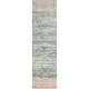 preview thumbnail 7 of 9, SAFAVIEH Handmade Saffron Jantine Modern Tribal Cotton Rug 2'3" x 10' Runner - Turquoise/Peach - Runner