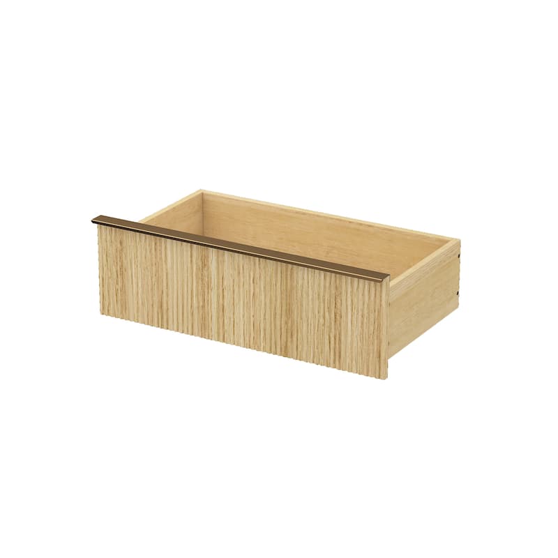 Natural Wood TV Stand with Gold Handles Entertainment Center, Media Console & Storage Cabinet