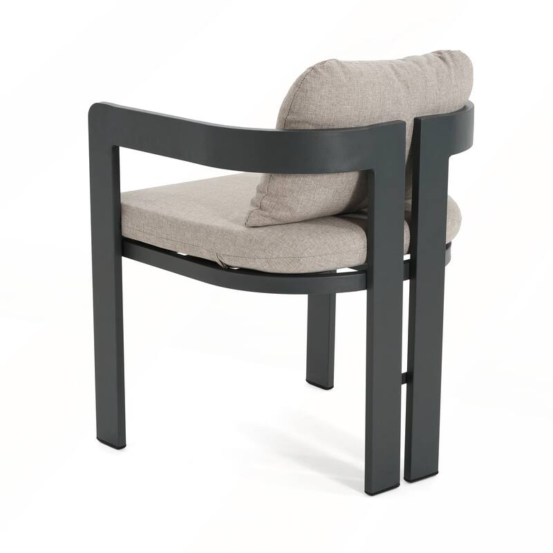 Patio Outdoor Aluminum Dining chair Set of 2