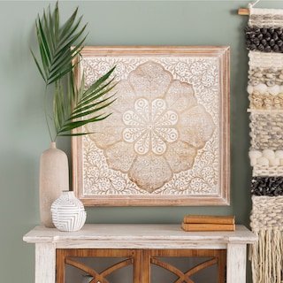 Artistic Weavers Gabriela Hand Carved Wood Floral Wall Art - Brown