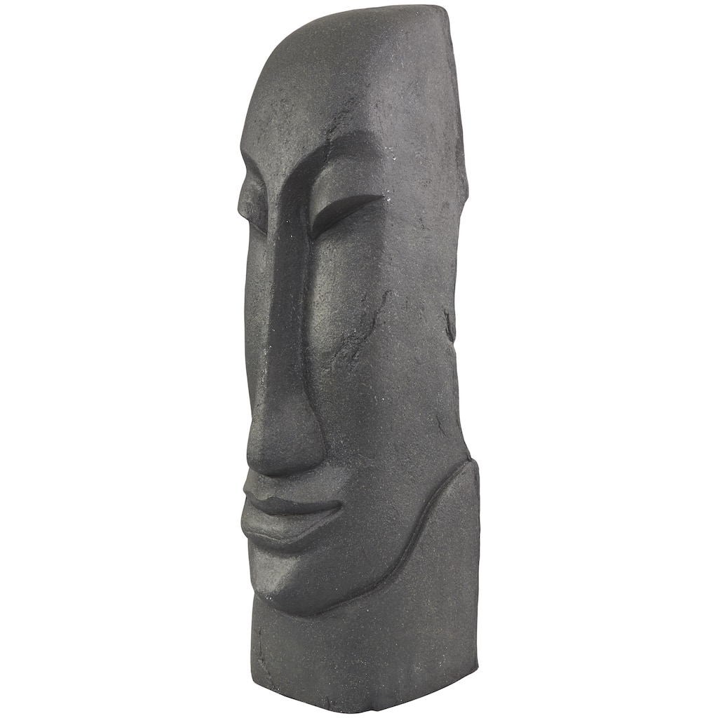 Resin Face Tall Distressed Totem Decorative Sculpture - Black - Roche River Decor