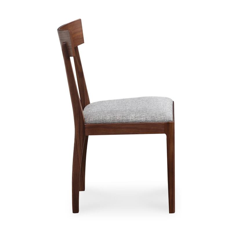 NADAAL STUDIOS Briony, Dining Chair Solid Walnut Open Backrest Brown, Set of Two - 20"W x22"D x33"H