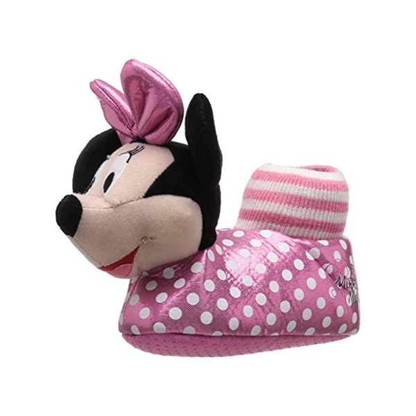 Disney Girls Minnie Mouse Novelty Slippers Polka Dot