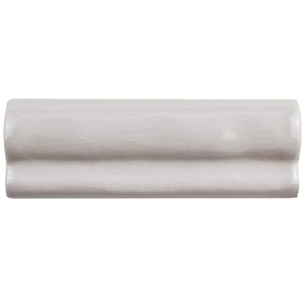 Merola Tile Antic Craquelle Moldura Gris Oscuro 2" x 6" Ceramic Wall Trim - (1 Tile)