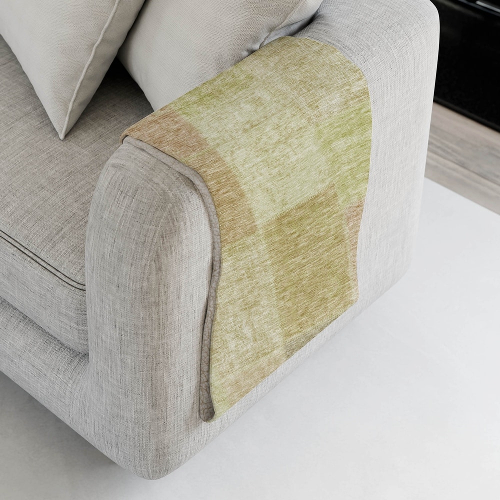 Premium Machine Washable Vintage Patchwork Sherpa Throw Blanket