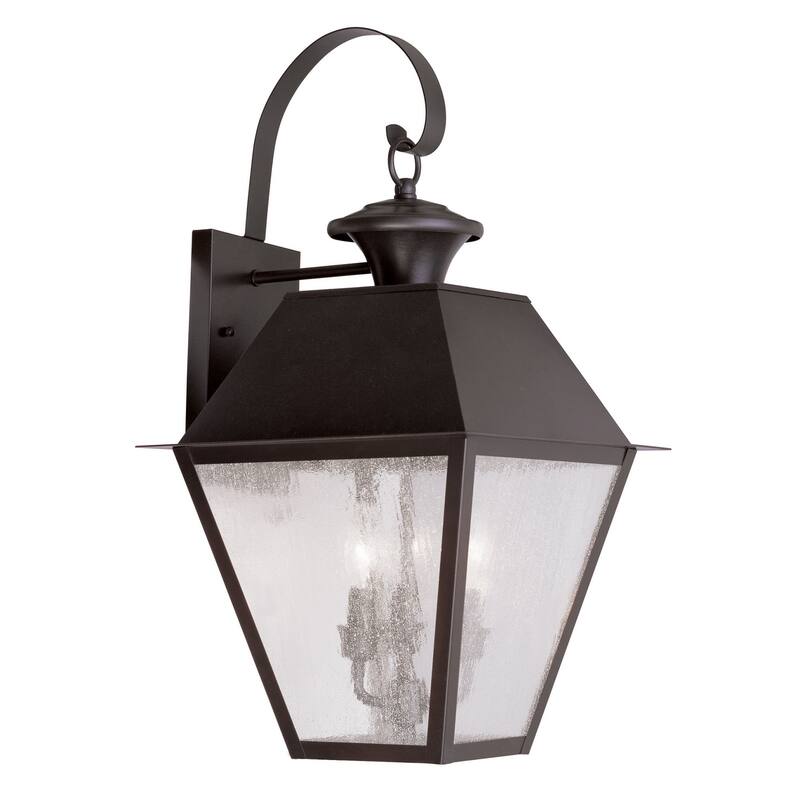 Livex Lighting Mansfield 2 Light 22" High Outdoor Wall Sconce - Bronze