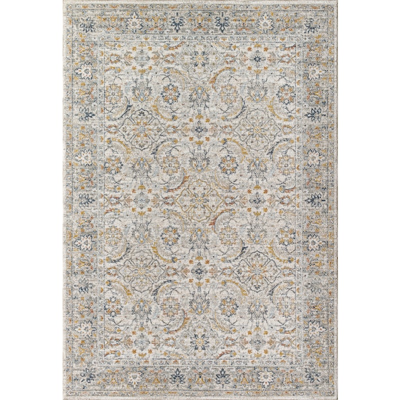 Livabliss Beckham Vintage Damask Medallion Area Rug