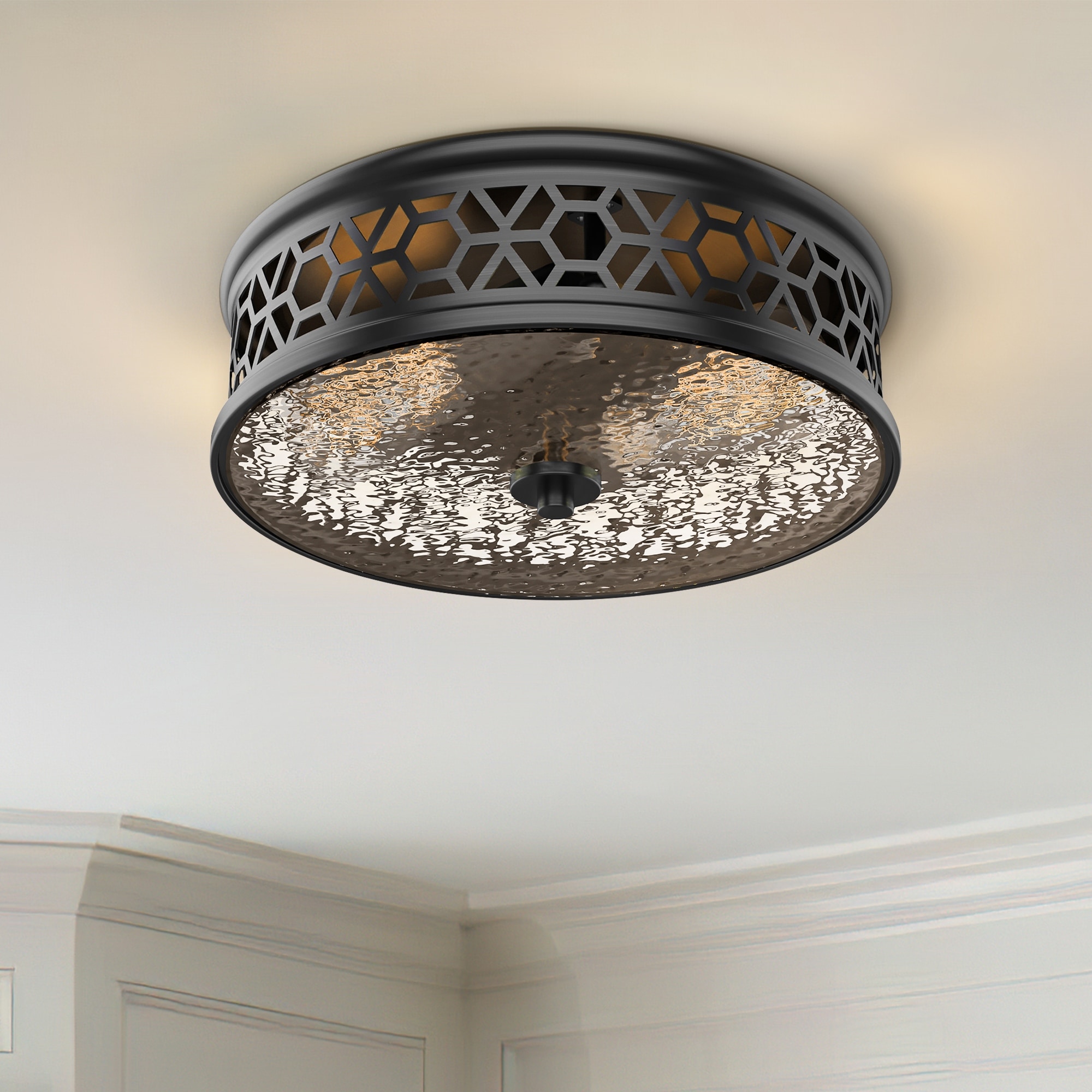 Retro flush mount light top