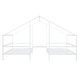 preview thumbnail 8 of 18, Twin Size Metal House Beds with Built-in Table
