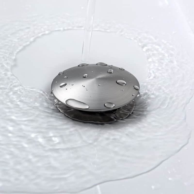 Bathroom faucet with pop-up drain