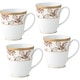 preview thumbnail 1 of 3, Noritake Charlotta Gold Set Of 4 Holiday Harvest Mugs, 12 Oz.
