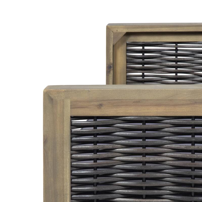 Linwood 4-piece Acacia Wood Patio Chat Set by Christopher Knight Home