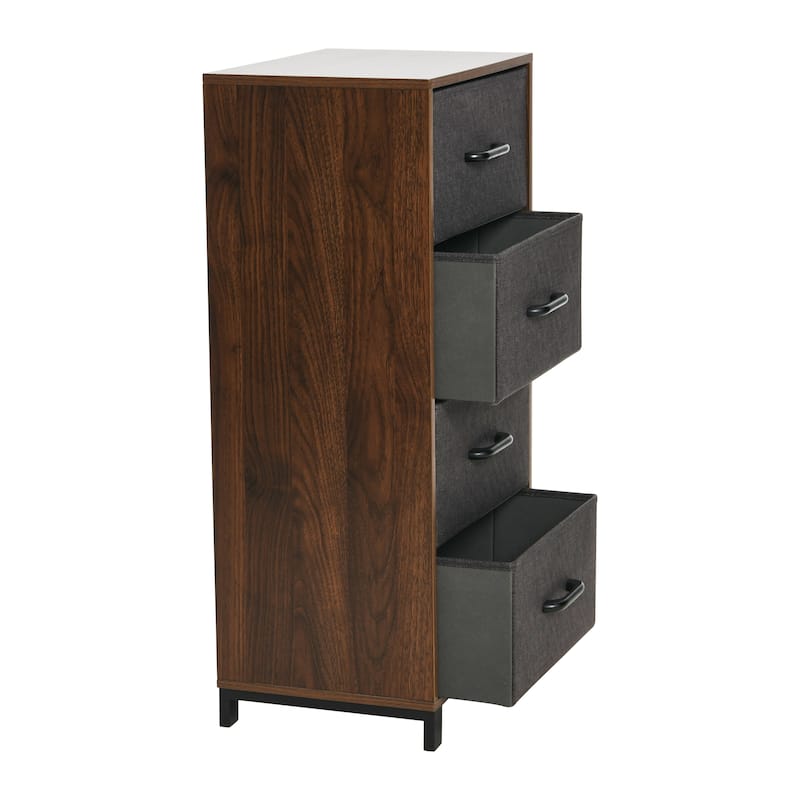 Household Essentials Dresser Tower Chest with 4 Storage Drawers