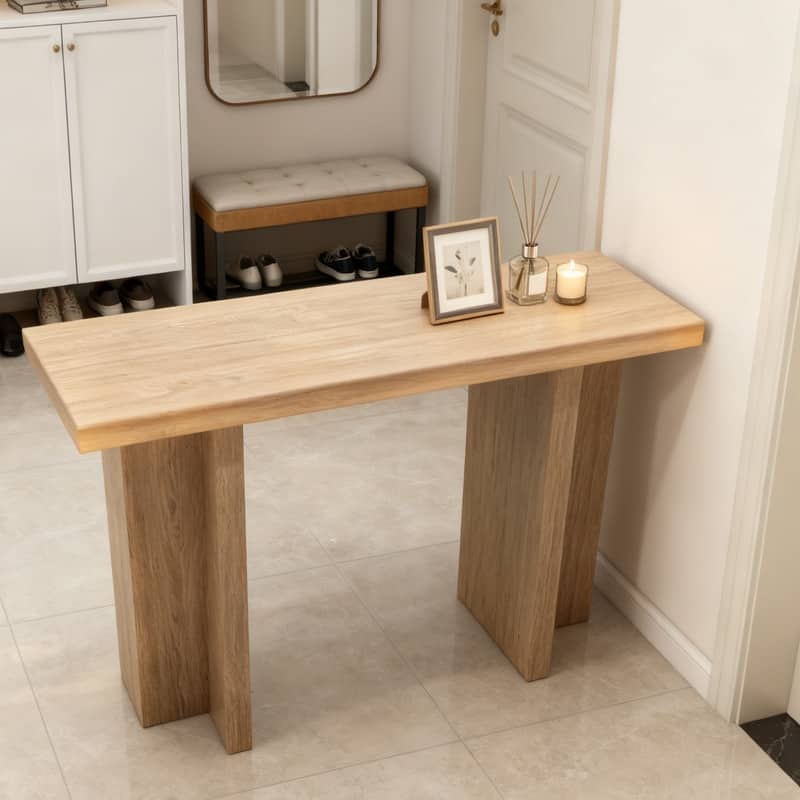 42''Modern Wooden Narrow Console Table for Entryway and Living Room