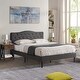 preview thumbnail 11 of 35, Taomika 3-Pieces Tufted Upholstered Platform Bed and Nightstands Set Brown - Full