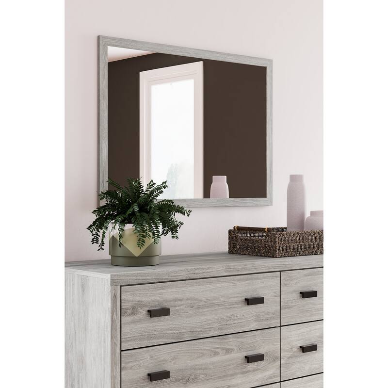 Signature Design by Ashley Vessalli Gray/Black Dresser and Mirror