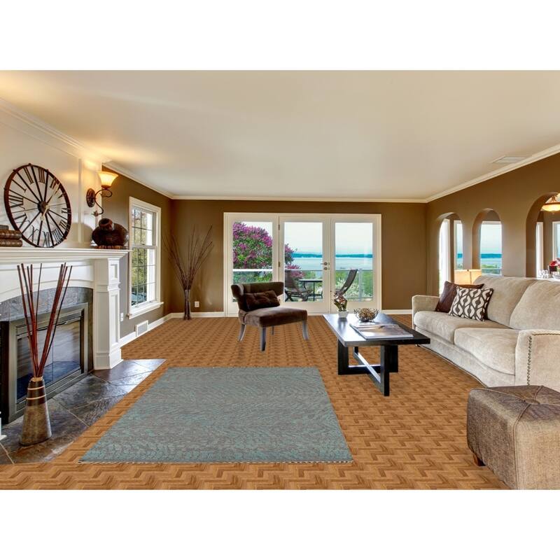 All-Over Abstract Moroccan Oriental Area Rug Hand-Knotted Wool Carpet - 4'10"x 7'10"