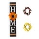 preview thumbnail 20 of 34, Glitzhome 42"H Wooden "HOME" Porch Sign with 3 Changable Floral Wreaths