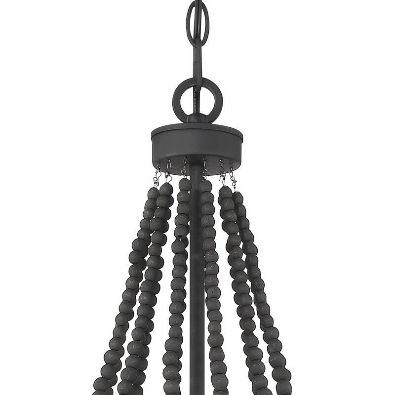 Mattheo 12-light Rustic Black Empire Beaded Chandelier