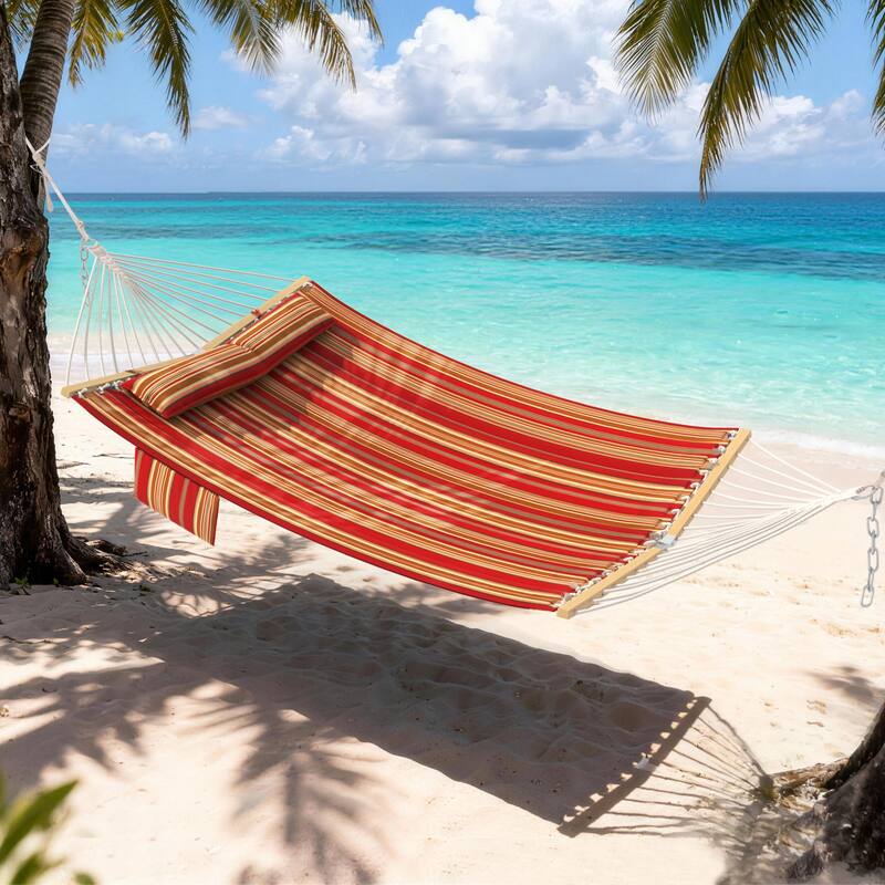 EROMMY Modern Portable Hammock, Hand-Woven Ropes, Anti-Tipping Design for Backyards, Beaches & Campsites