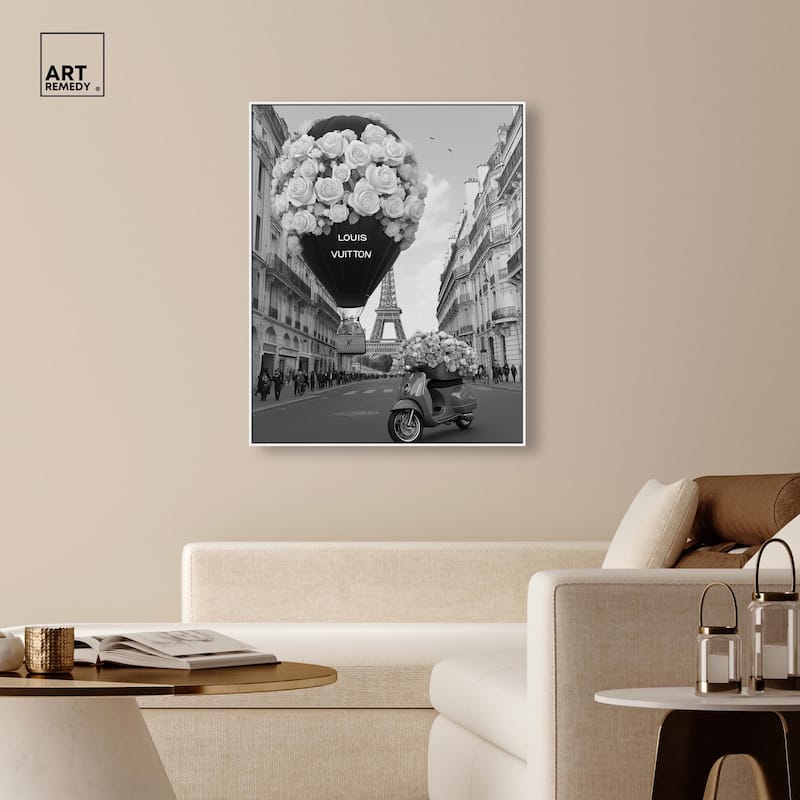 Scooter and Glam Balloon Canvas by Art Remedy