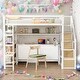 preview thumbnail 2 of 7, Modern 3 In 1 Design Twin Size Loft bed With Staircase,Built-in Desk And Storage Shelves for Bedroom