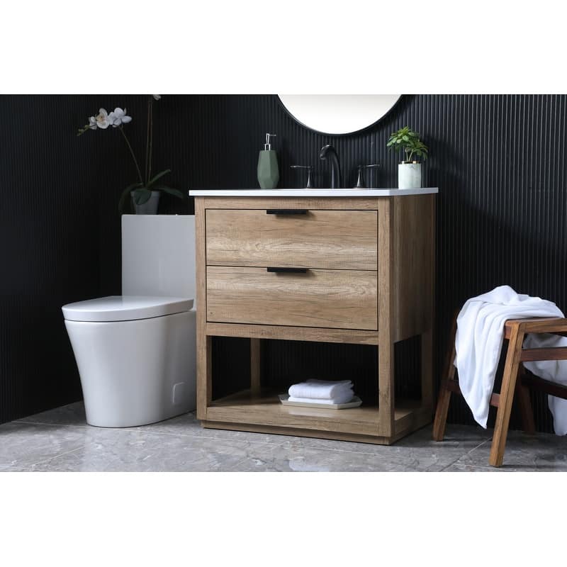 Elegant Lighting VF19230 Larkin 30" Free Standing Single Basin Vanity