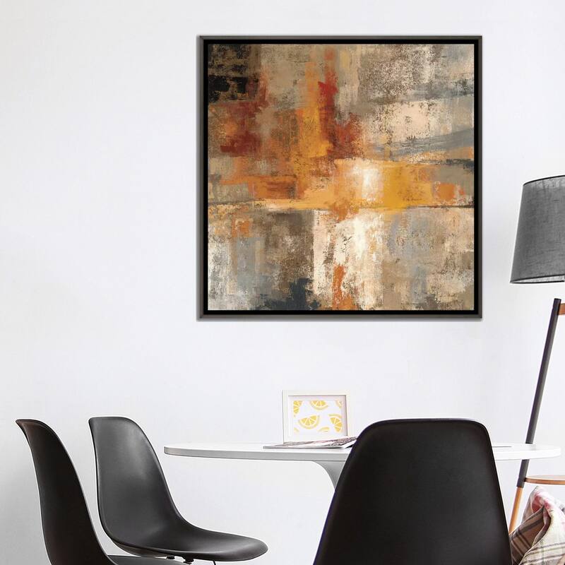 iCanvas "Silver and Amber Crop " by Silvia Vassileva Framed