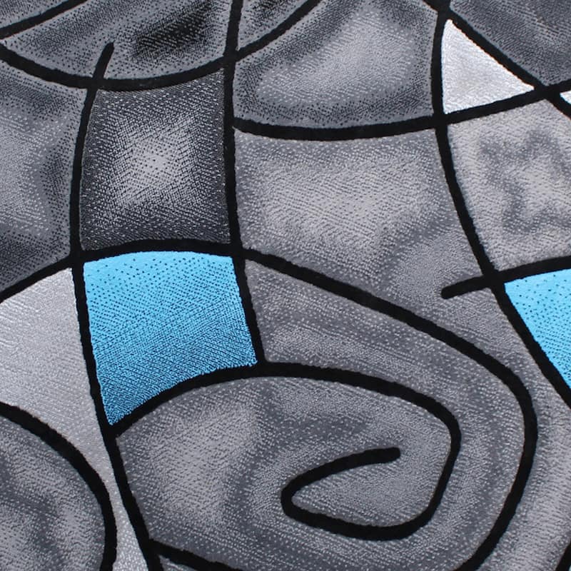 Modern Olefin Accent Area Rug - Abstract Pattern