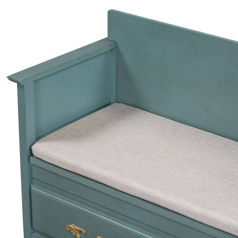 Shoe Bench with Removable Cushion
