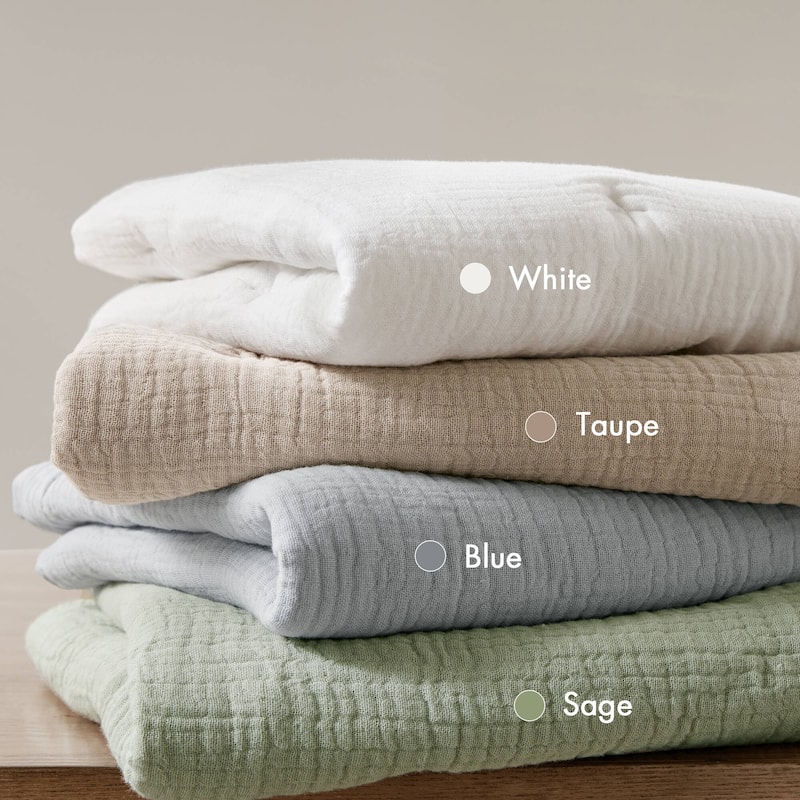 Harbor House Breeze Cotton Gauze Embroidered Euro Sham