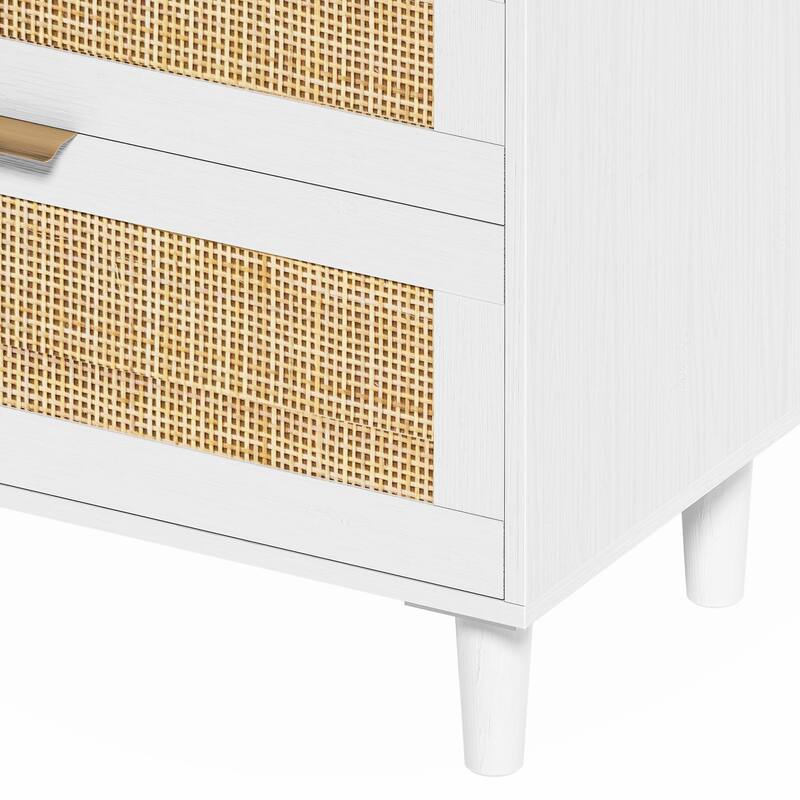 59" Rattan Dresser with 6 Drawer for Bedroom