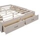 preview thumbnail 31 of 52, Full/Queen Size Platform Bed with 6 Storage Drawers, Wooden Bedframe, Storage Bed, Headboard Not Include, for Kids/Teens/Adults