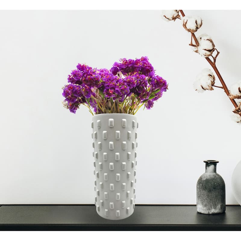 White Ceramic Vase for Flowers