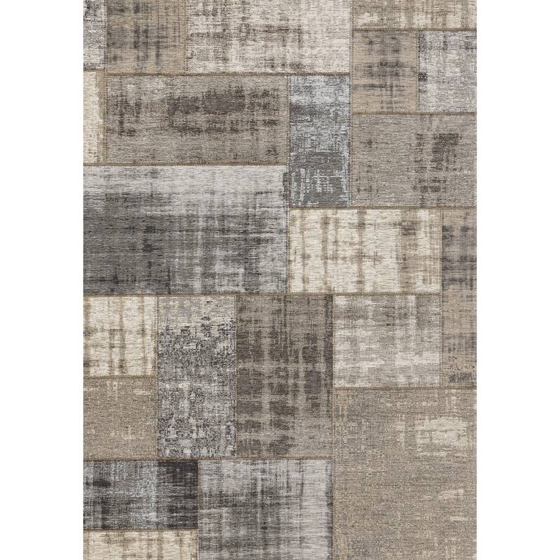 HomeRoots Abstract Modern Rectangle Area Rug - 5' X 8'