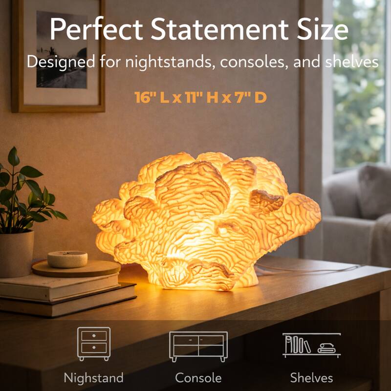 Aria Home Coral Cloud Table Lamp Sculpted Sandstone Accent Lighting