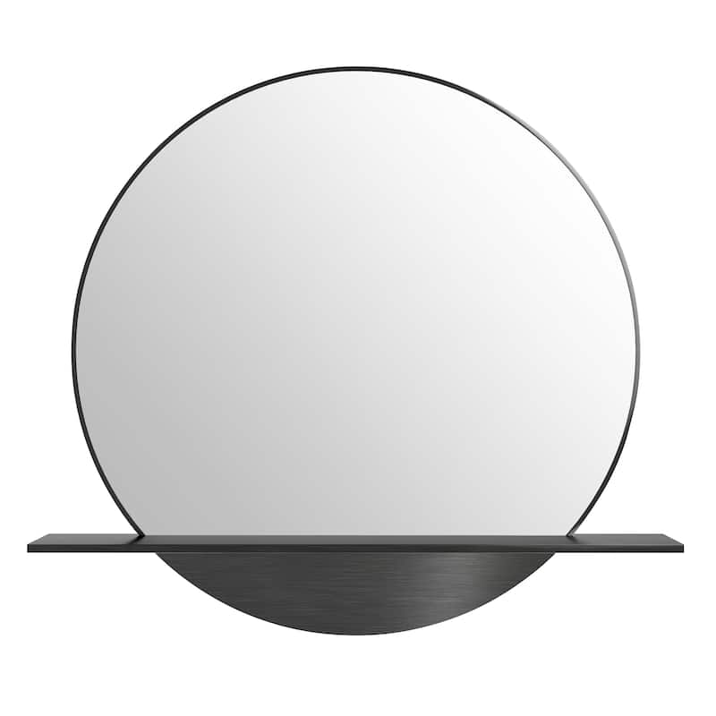 Platform 24" Mirror, Brushed Nickel - 24 - Silver
