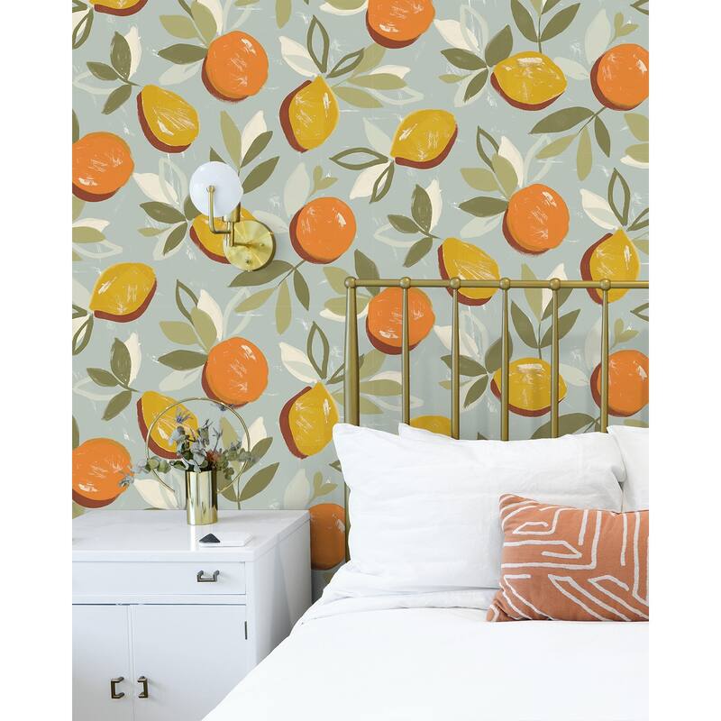 NextWall Fruit Toss Peel and Stick Wallpaper
