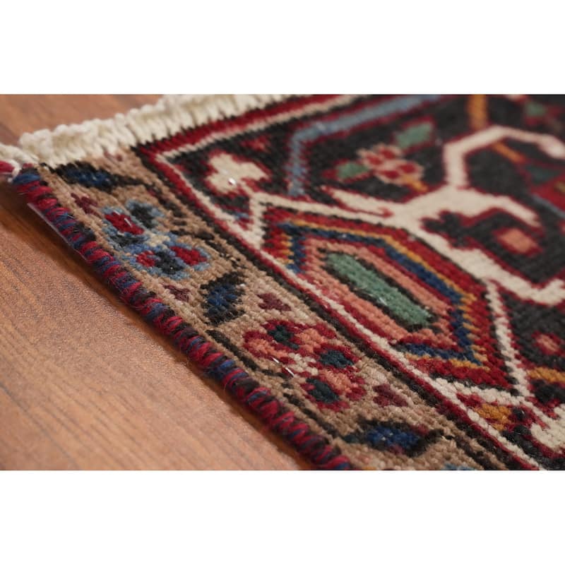 Hand Knotted Oriental 100% Wool Carpet Traditional Medallion Red Heriz Area Rug - 10' 7'' X 7' 5''