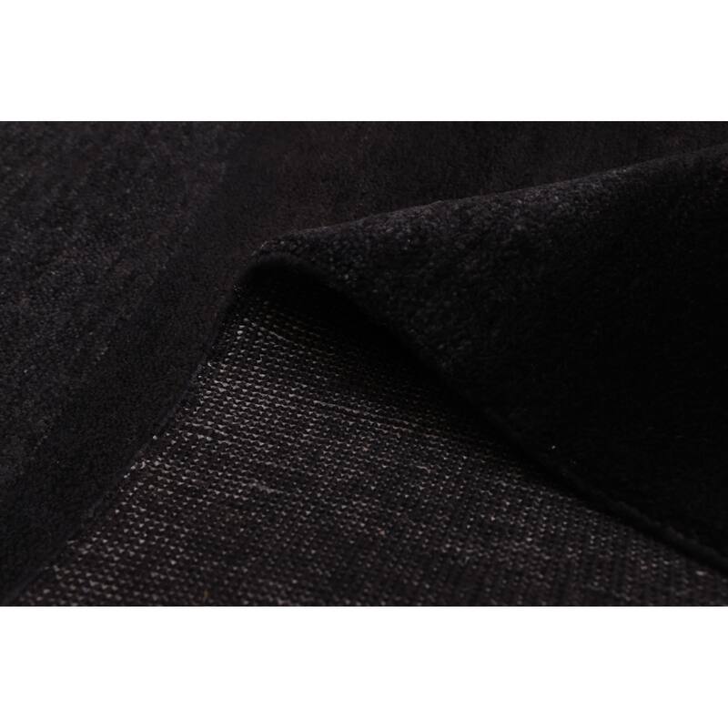 ECARPETGALLERY Hand-knotted Pak Finest Gabbeh Black Wool Rug - 5'3 x 7'10