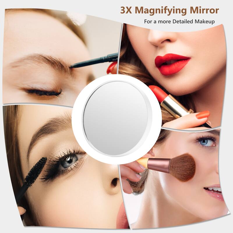 Costway Vanity Mirror w/ Lights 3 Color Lighting Modes Tabletop & - See Details