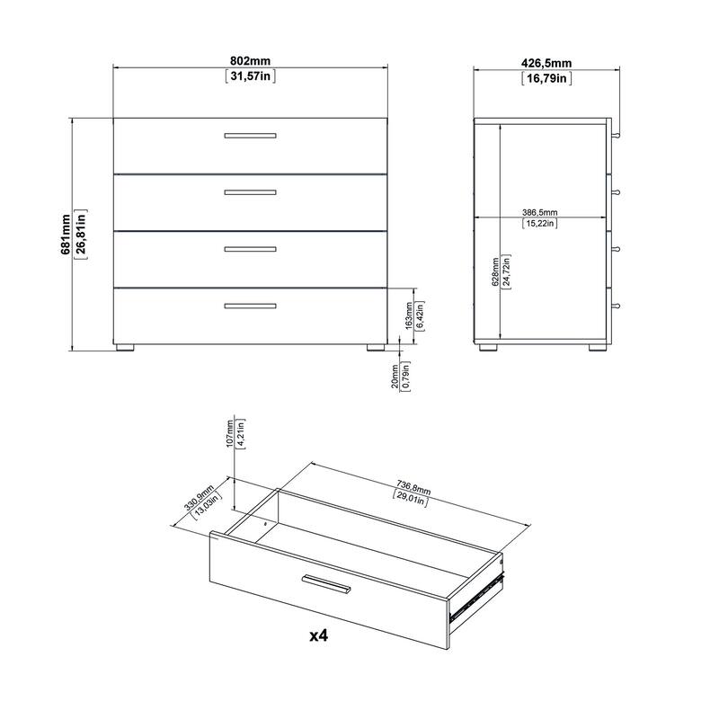 Porch & Den Angus Contemporary 4-drawer Engineered Wood Chest