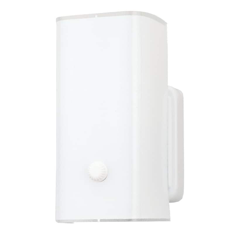 Westinghouse Interior Wall Fixture, White Finish Base with White Ceramic Glass