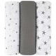 preview thumbnail 6 of 11, Ely's & Co. Cotton Muslin Swaddle Blanket - 3 Pack - 42"x42" 0-24 months - Grey Stars